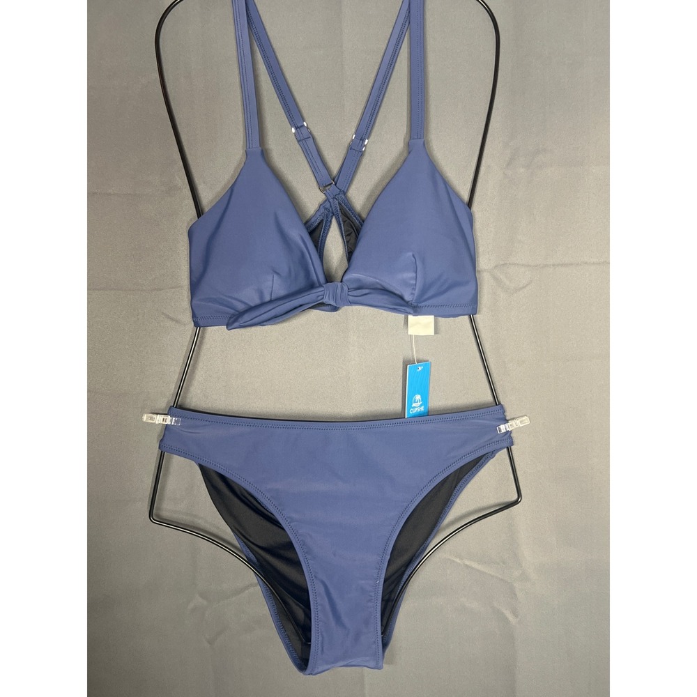 Cupshe Blue Knot Bikini Set